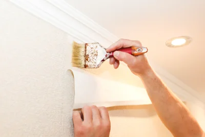 Pose de papier peint à Tautavel — revêtements muraux et toiles de verre
